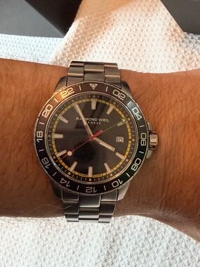 LIMITED EDITION Raymond Weil Tango Men's Black Dial Stainless Steel Watch